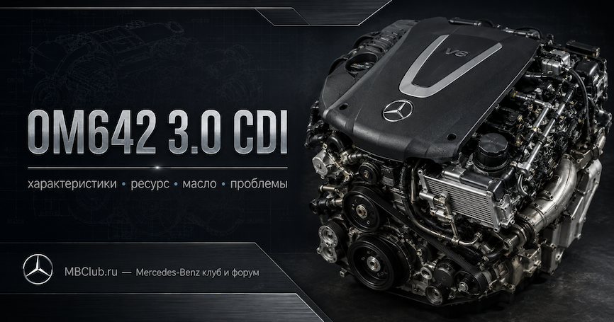 Двигатель Mercedes-Benz OM642 3.0 CDI — характеристики, ресурс, масло и проблемы