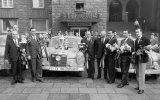 29-е ралли Монте-Карло, 18-24 января 1960 года. Команда Mercedes-Benz на Центральном вокзале Штутгарта. 